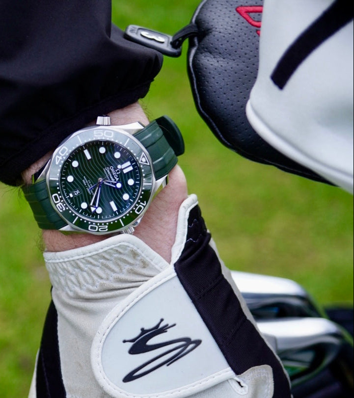 Omega Seamaster worn on wrist, close-up